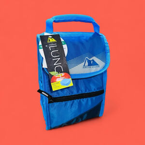 Arctic Zone Insulated Lunch Bag w/ BPA Free Container Blue Soft Cooler Box